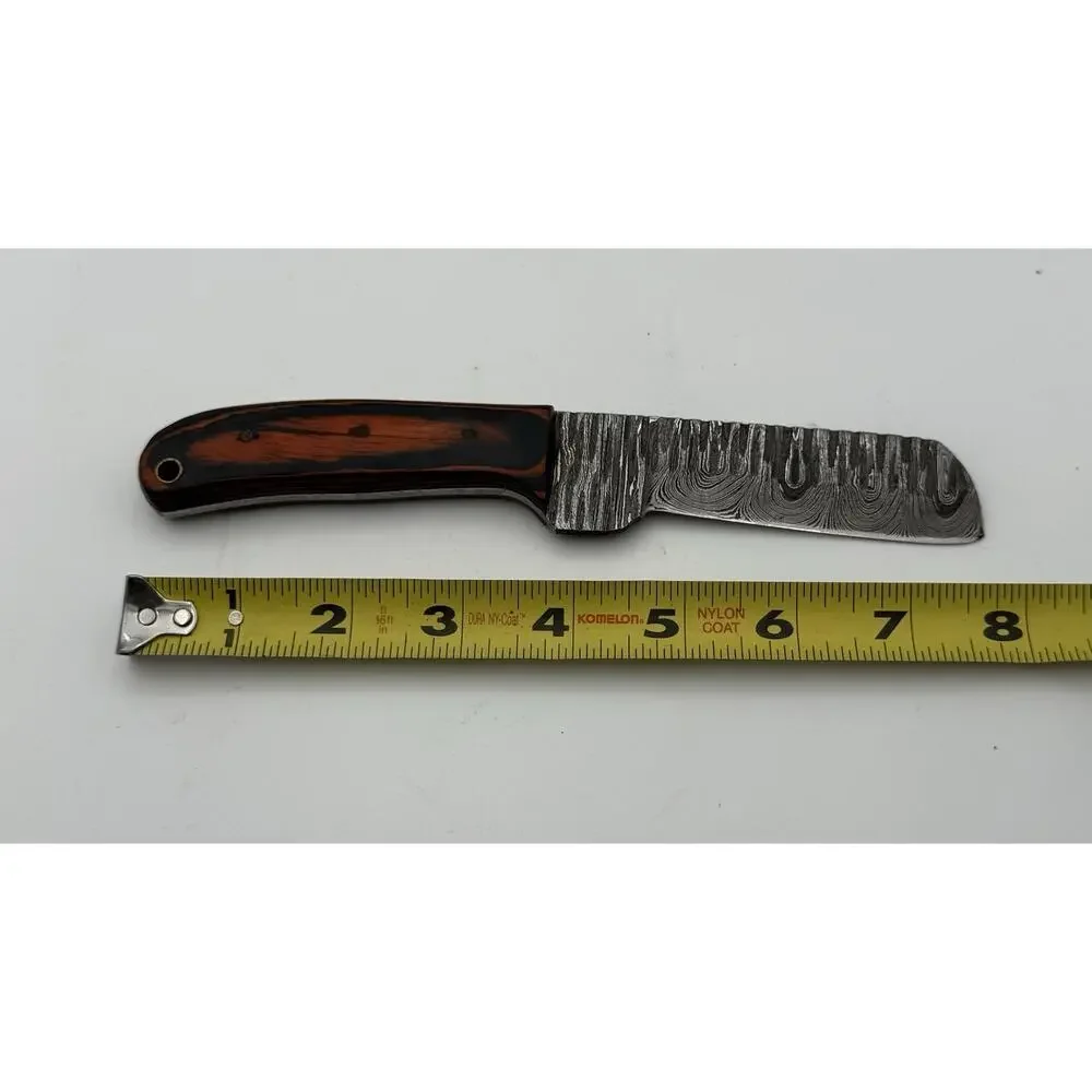 Handmade Damascus Steel Fixed Blade Knife w/ Leather Sheath – Pakistan Made NEW